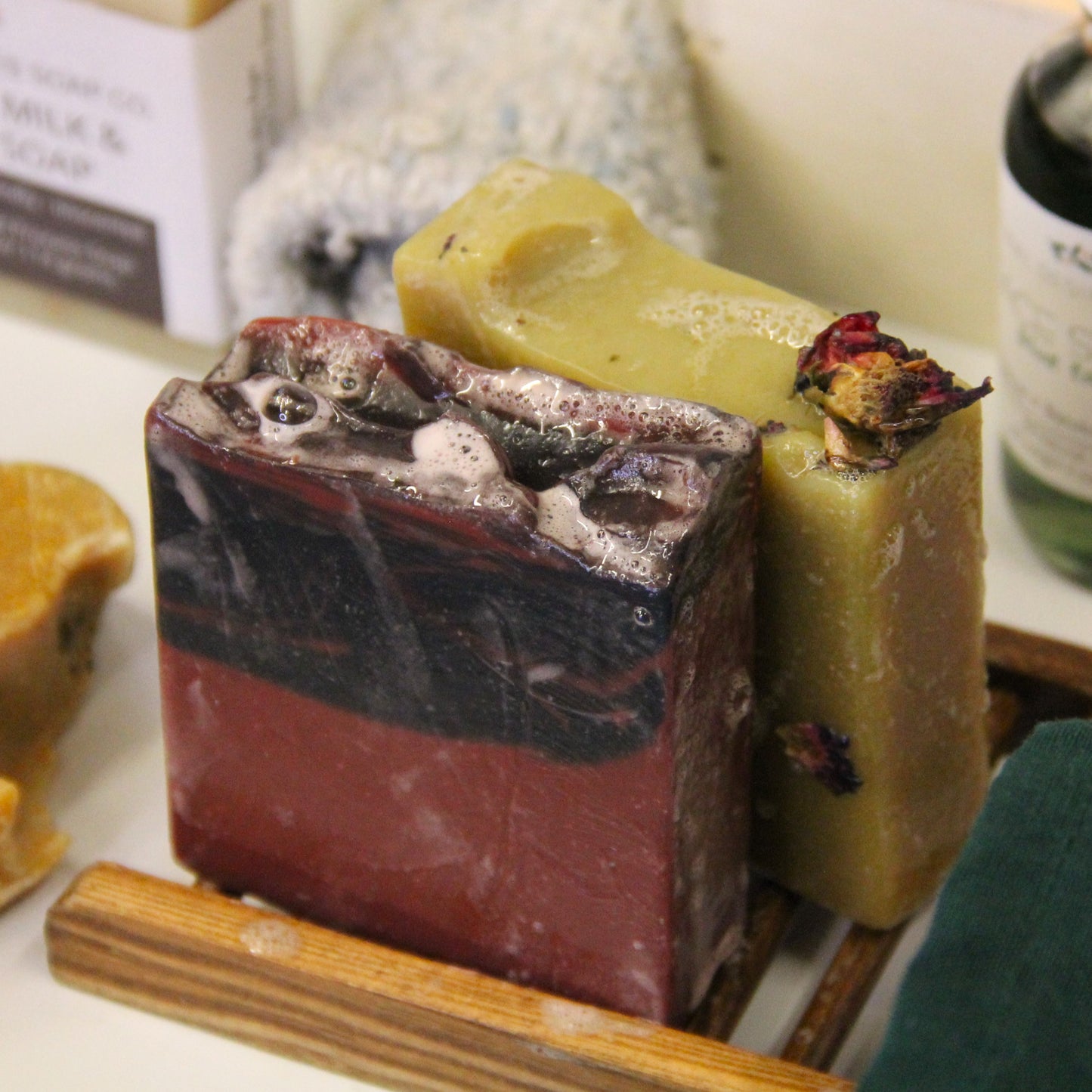 Lavender Charcoal Soap, All Natural Homemade Soap made in Jacksonville FL USA with essential oils! 100 % JUNK FREE Handmade Soap without lye