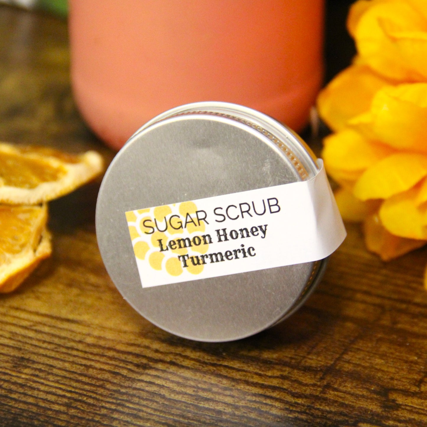 Mini Sugar Scrub- Lemon Honey Turmeric