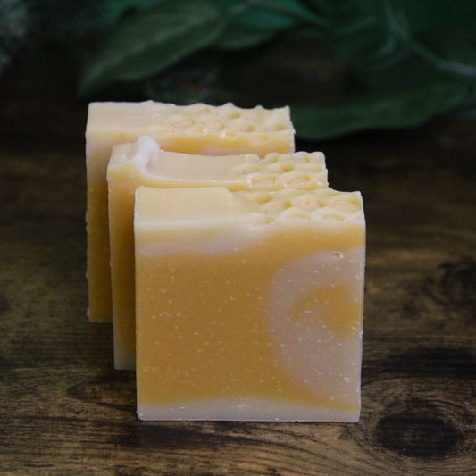Lemon Honey Soap, All Natural Homemade Soap made in Jacksonville FL USA with essential oils! 100 % JUNK FREE Handmade Soap without lye