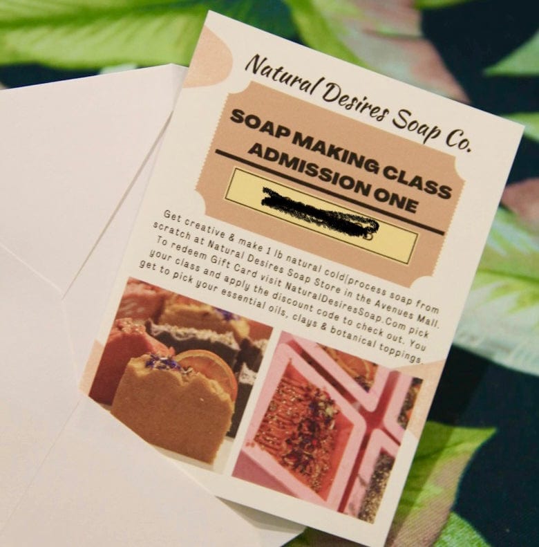 Soap Making Class GIFT CARD