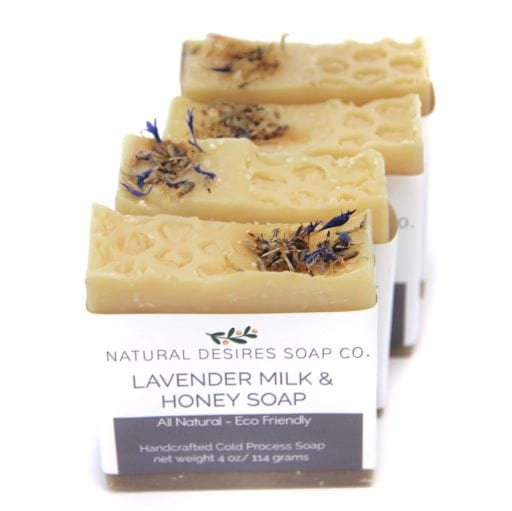 Lavender Milk & Honey Soap l Natural Homemade Soap made in Jacksonville FL USA with essential oils! 100 % JUNK FREE Handmade Soap without lye